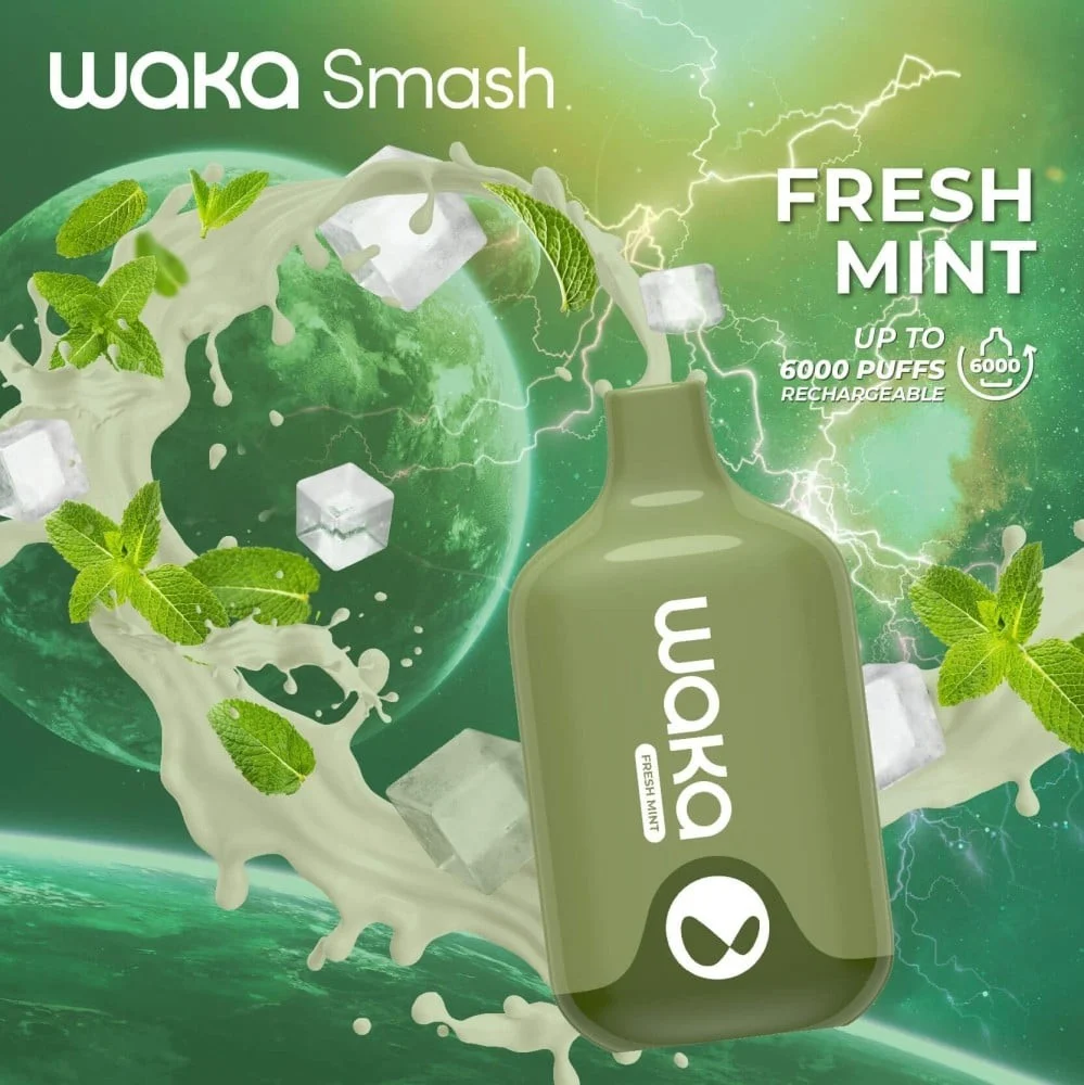 Waka Smash 6000 Puffs – Fresh Mint