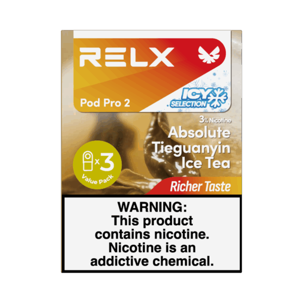 RELX Pod Pro 2  3 Pod 3%  Absolute Tieguanyin Ice Tea  Juce Vape