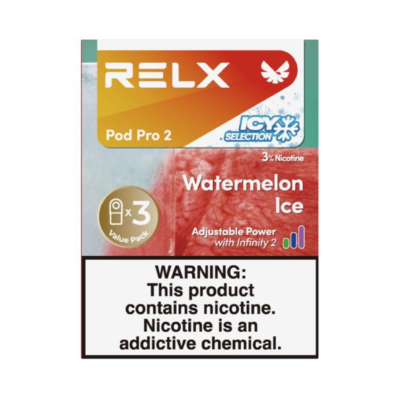 RELX Pod Pro 2 – 3 Pod 3% – Watermelon Ice