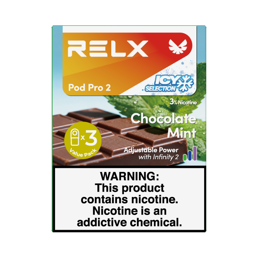 RELX Pod Pro 2 – 3 Pods 3% – Chocolate Mint